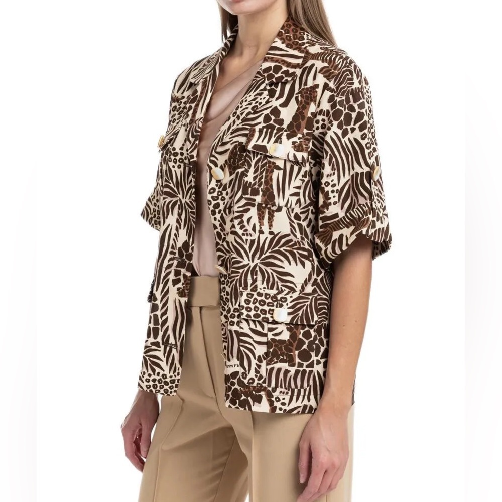 NWOT FARM Rio Anthropologie Safari Camp Women’s Shirt Jacket XS S